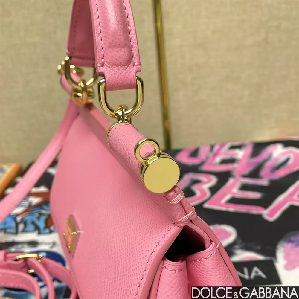 Dolce Gabbana D&G Women Small Sicily Handbag-Pink BB7116A100180424 6 Dolce Gabbana D&G Women Small Sicily Handbag-Pink BB7116A100180424