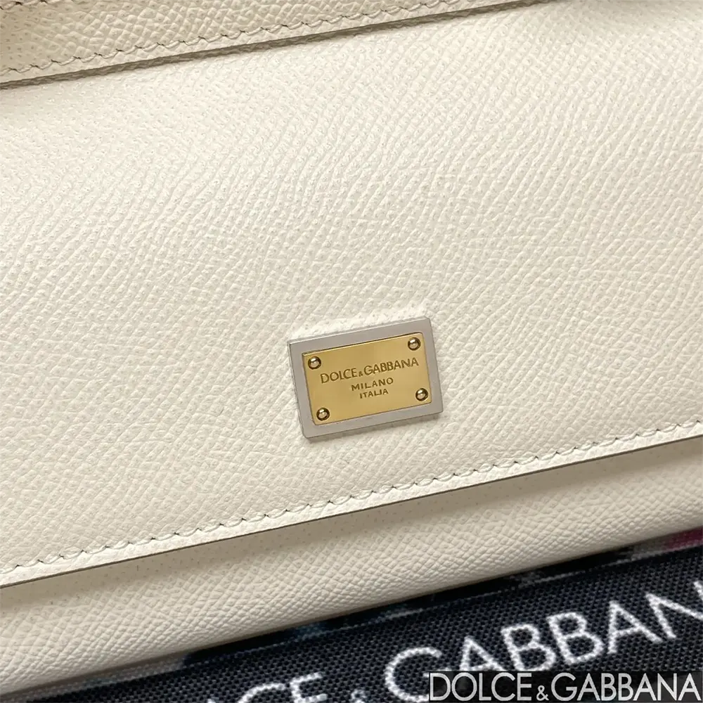 Dolce Gabbana D&G Women Small Sicily Handbag-White BB7116A100180001 8 Dolce Gabbana D&G Women Small Sicily Handbag-White BB7116A100180001