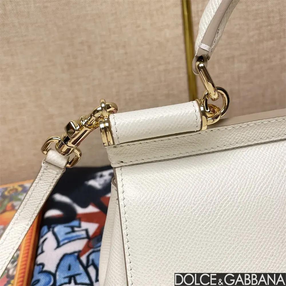 Dolce Gabbana D&G Women Small Sicily Handbag-White BB7116A100180001 7 Dolce Gabbana D&G Women Small Sicily Handbag-White BB7116A100180001