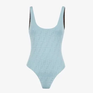 Fendi Women Blue Lycra® Reversible Swimsuit FXB922ADHBF0GME