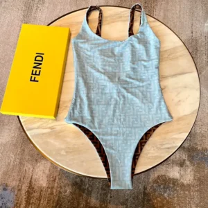 Fendi Women Blue Lycra® Reversible Swimsuit FXB922ADHBF0GME