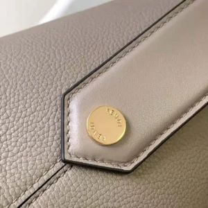 Fendi Women Boston 365 Dove Gray Leather Bag 8BL152APZAF11WS