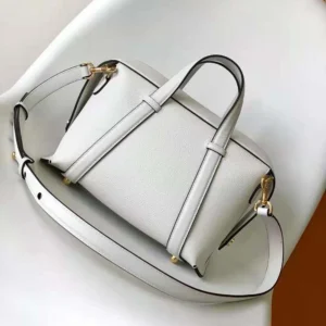 Fendi Women Boston 365 Lce White Leather Bag 8BL152APZAF0K7E