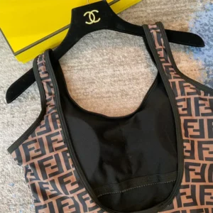 Fendi Women Brown Lycra® Reversible Swimsuit FXB922ADHBF0GME