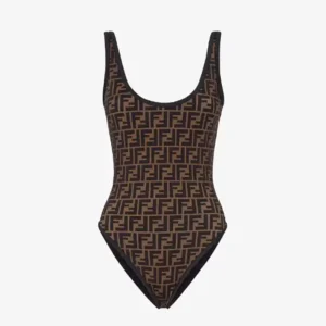 Fendi Women Brown Lycra® Reversible Swimsuit FXB922ADHBF0GME