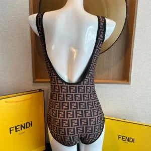 Fendi Women Brown Lycra® Reversible Swimsuit FXB922ADHBF0GME