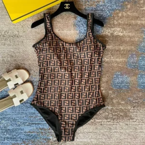 Fendi Women Brown Lycra® Reversible Swimsuit FXB922ADHBF0GME