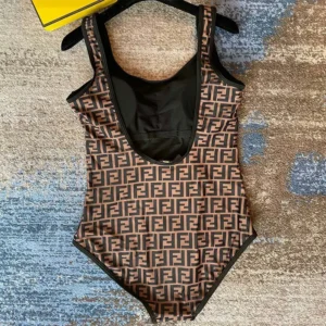 Fendi Women Brown Lycra® Reversible Swimsuit FXB922ADHBF0GME