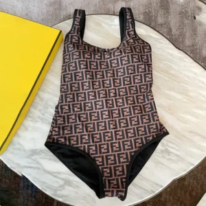 Fendi Women Brown Lycra® Reversible Swimsuit FXB922ADHBF0GME