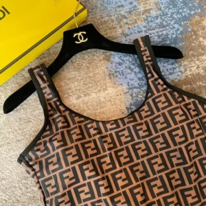 Fendi Women Brown Lycra® Reversible Swimsuit FXB922ADHBF0GME