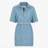 Fendi Women Light Blue FF Denim Dress FLD790AS8KF1P2O