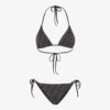Fendi Women Swimsuit Black Tech Fabric Bikini FXBA22AQBKF0GME