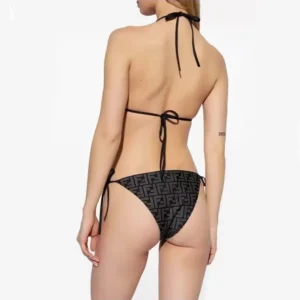 Fendi Women Swimsuit Black Tech Fabric Bikini FXBA22AQBKF0GME