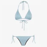 Fendi Women Swimsuit Blue Lycra Bikini MJP313