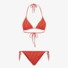 Fendi Women Swimsuit Orange Tech Fabric Bikini FXBA22AQBKF1OLM