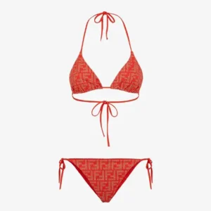 Fendi Women Swimsuit Orange Tech Fabric Bikini FXBA22AQBKF1OLM