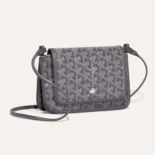 Goyard Women Plumet Pocket Wallet-Grey PLUMETPMLTY51CL51P