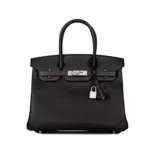 Hermes Birkin 30 Bag in Epsom Leather with Gold Hardware-Black/Silver