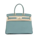 Hermes Birkin 30 Bag in Epsom Leather with Gold Hardware-Blue/Gold