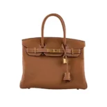 Hermes Birkin 30 Bag in Epsom Leather with Gold Hardware-Brown/Gold
