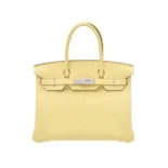 Hermes Birkin 30 Bag in Epsom Leather with Gold Hardware-Yellow/Silver