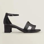 Hermes Women Encens 50 Sandal-Black H221119Z 02380