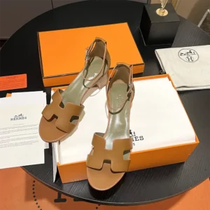 Hermes Women Encens 50 Sandal-Brown H221121Z A3380