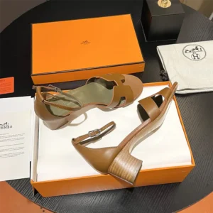Hermes Women Encens 50 Sandal-Brown H221121Z A3380