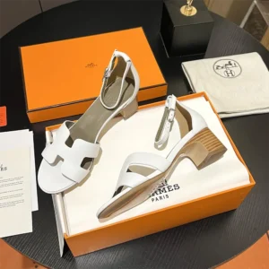 Hermes Women Encens 50 Sandal-White H221119Z 90380Hermes Women Encens 50 Sandal-White H221119Z 90380