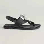 Hermes Women Ines Sandal-Black H241155Z 02350