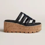 Hermes Women Isabella 30 Sandal in Calfskin-Black H241120Z 02370