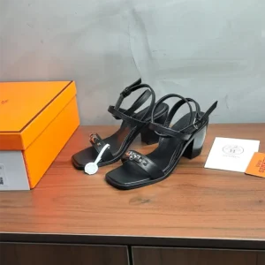 Hermes Women Ivresse 65 Sandal-Black H241152Z 02360Hermes Women Ivresse 65 Sandal-Black H241152Z 02360