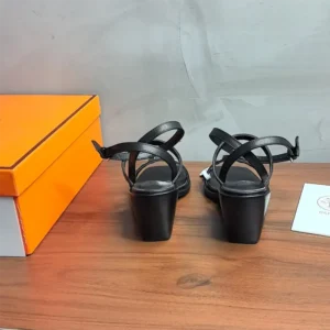Hermes Women Ivresse 65 Sandal-Black H241152Z 02360