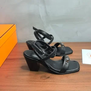 Hermes Women Ivresse 65 Sandal-Black H241152Z 02360