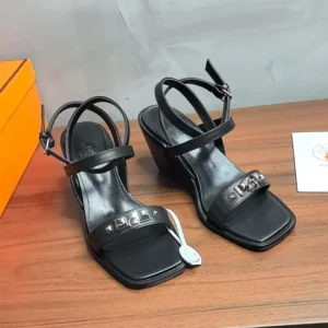 Hermes Women Ivresse 65 Sandal-Black H241152Z 02360