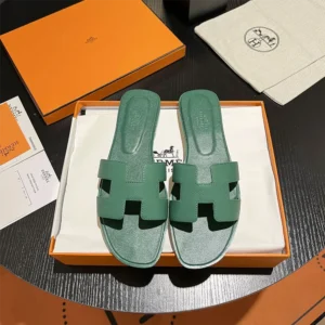 Hermes Women Oran Sandal-Green H202272Z EC350