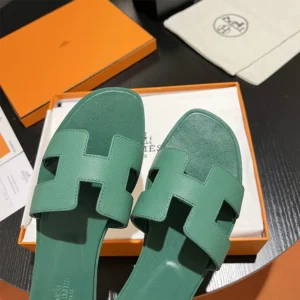 Hermes Women Oran Sandal-Green H202272Z EC350