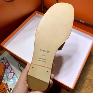 Hermes Women Oran Sandal-Orange H202272Z 79350