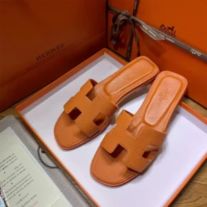 Hermes Women Oran Sandal-Orange H202272Z 79350