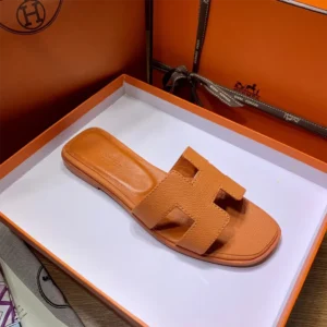 Hermes Women Oran Sandal-Orange H202272Z 79350