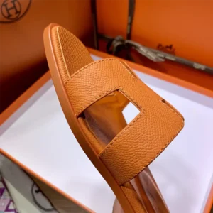 Hermes Women Oran Sandal-Orange H202272Z 79350