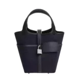 Hermes Women Picotin Lock 18 Pockets in Goeran Canvas Leather-Black