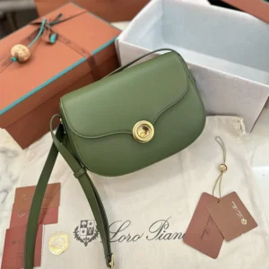 Loro Piana Women Mini Ghiera Bag-Dark Green FAO1144