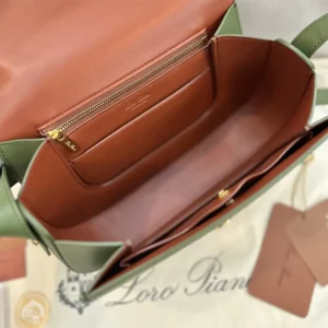 Loro Piana Women Mini Ghiera Bag-Dark Green FAO1144