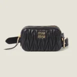 Miu Miu Women Belt with Matelassé Pouch-Black 5CC5682FPPF0002