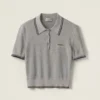 Miu Miu Women Cotton Jersey Polo Shirt MML95615BLF03UISOOO