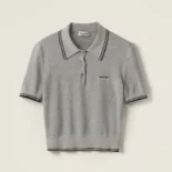 Miu Miu Women Cotton Jersey Polo Shirt MML95615BLF03UISOOO