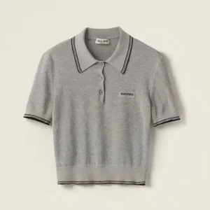 Miu Miu Women Cotton Jersey Polo Shirt MML95615BLF03UISOOO