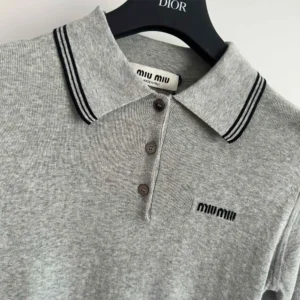 Miu Miu Women Cotton Jersey Polo Shirt MML95615BLF03UISOOO