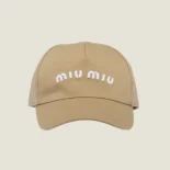 Miu Miu Women Drill Baseball Cap-Beige 5HC179_2DXI_F011P